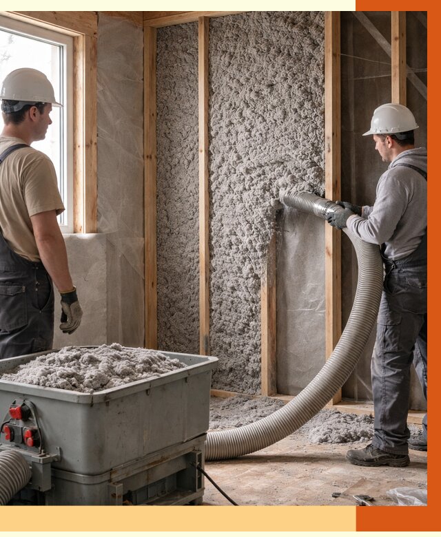 Утепление каркасного дома эковатой в Сальске от 1830 руб. | ТепломастерСлс