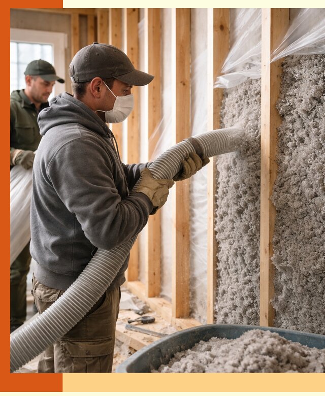 Утепление каркасного дома эковатой в Сальске — качественно и надолго