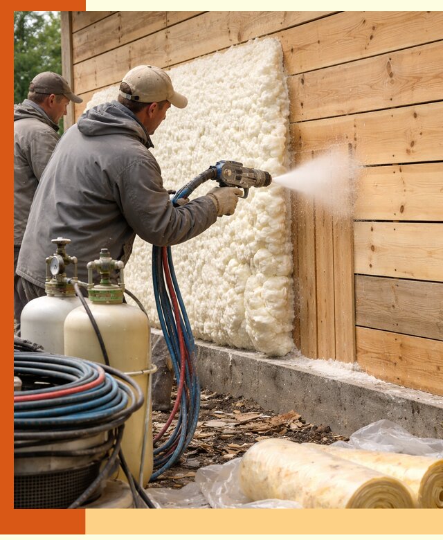 Утепление деревянного дома пенополиуретаном в Сальске