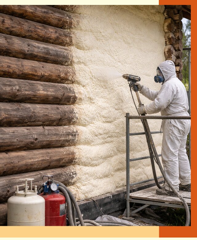 Утепление бревенчатого дома ППУ в Сальске под ключ от 6355 руб. | ТепломастерСлс