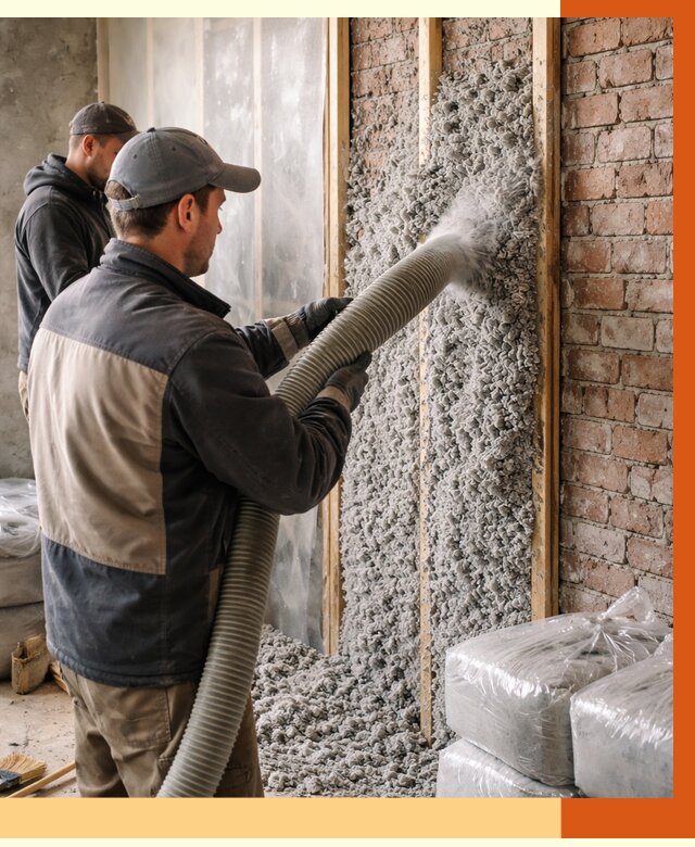 Утепление кирпичного дома эковатой в Сальске от 2389 руб./м² | ТепломастерСлс