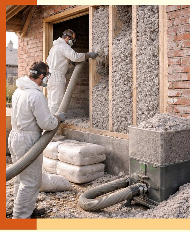 Утепление кирпичного дома эковатой в Сальске