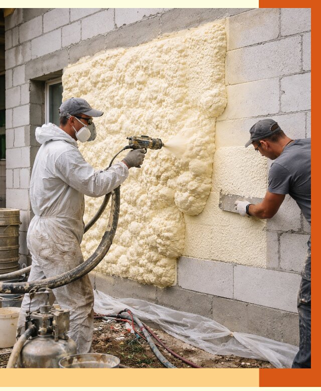 Утепление дома из газобетона ППУ в Сальске от 4881 руб./м² под ключ | ТепломастерСлс