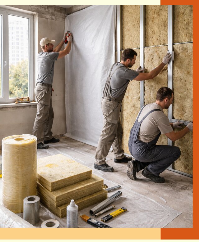 Утепление квартиры в Сальске от 4576 руб/м2 — утеплить квартиру изнутри и снаружи | ТепломастерСлс