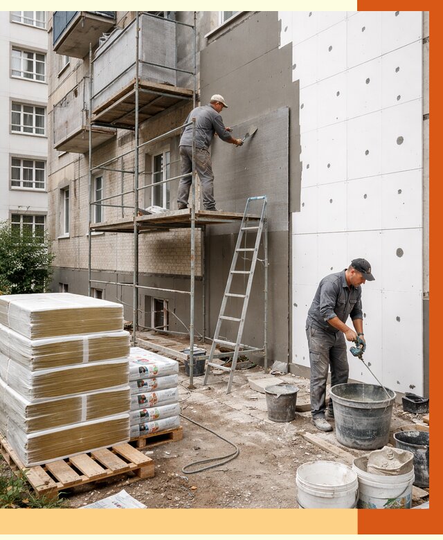 Утепление квартиры снаружи в Сальске от 6253 руб/м2 под ключ | ТепломастерСлс