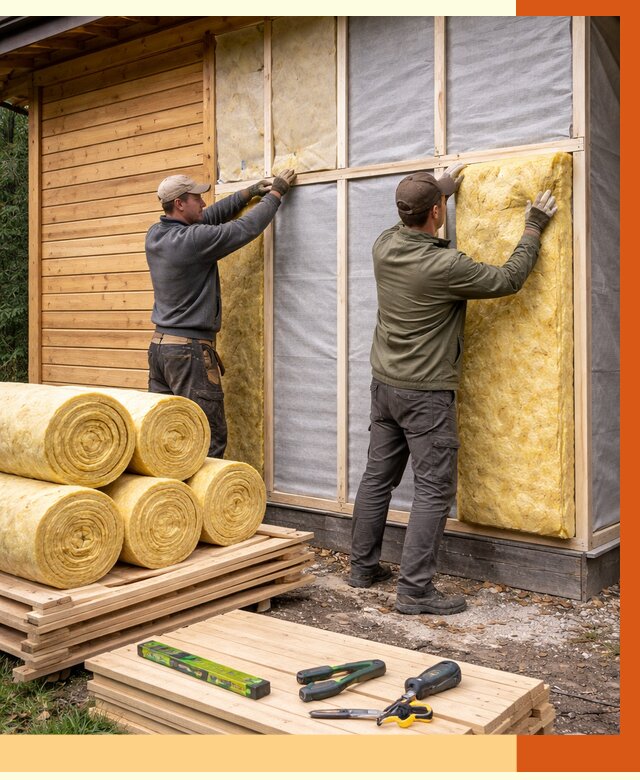 Утепление бани снаружи в Сальске от 86428 руб. под ключ | ТепломастерСлс