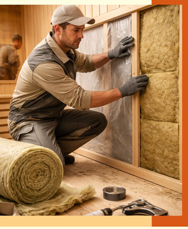 Утепление сауны изнутри в Сальске от 6609 руб. за м2 | ППУ, под ключ — ТепломастерСлс