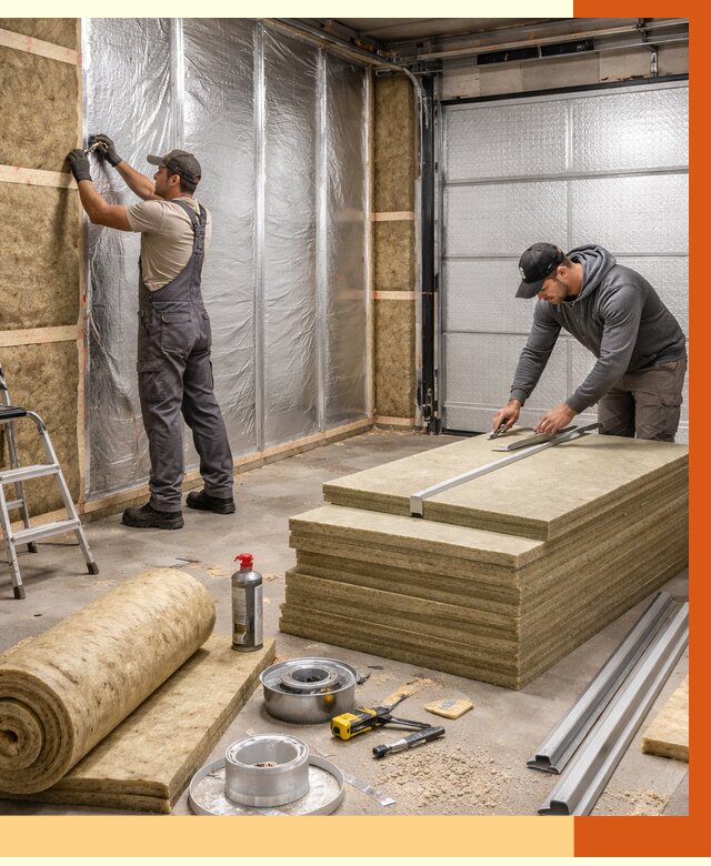 Утепление гаража в Сальске от 4576 руб/м2 — комплексное утепление ворот и стен | ТепломастерСлс