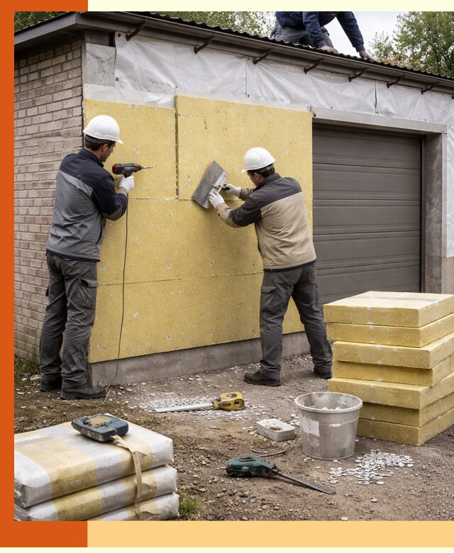 Утепление гаража снаружи в Сальске качественно и надёжно