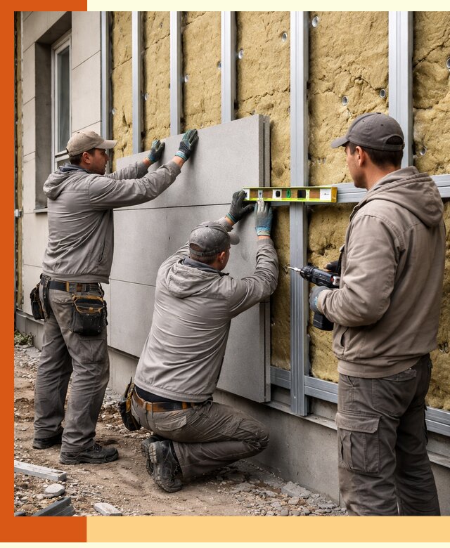 Утепление вентилируемого фасада под ключ в Сальске
