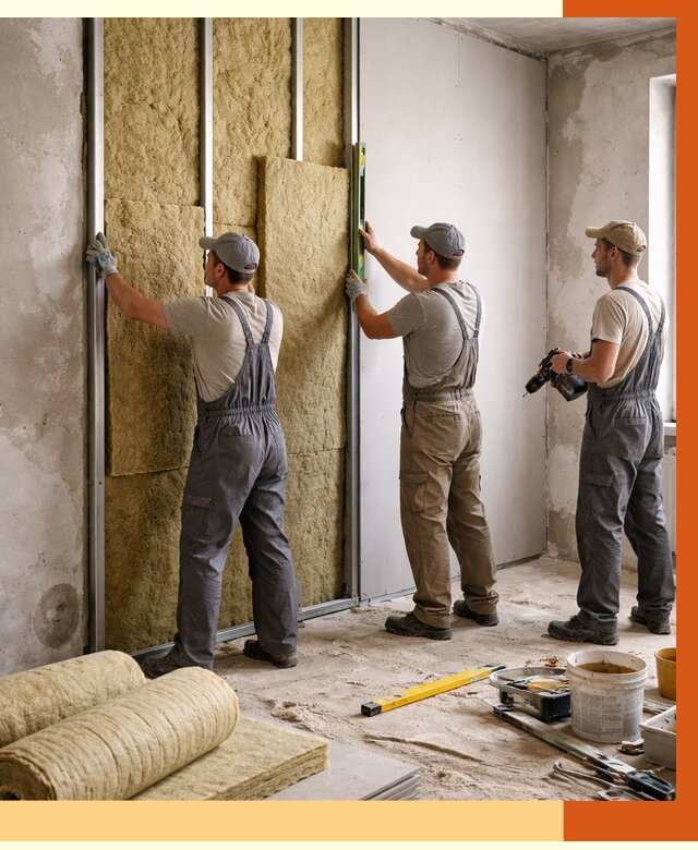 Утепление стен изнутри в Сальске от 2288 руб/м² под ключ | ТепломастерСлс