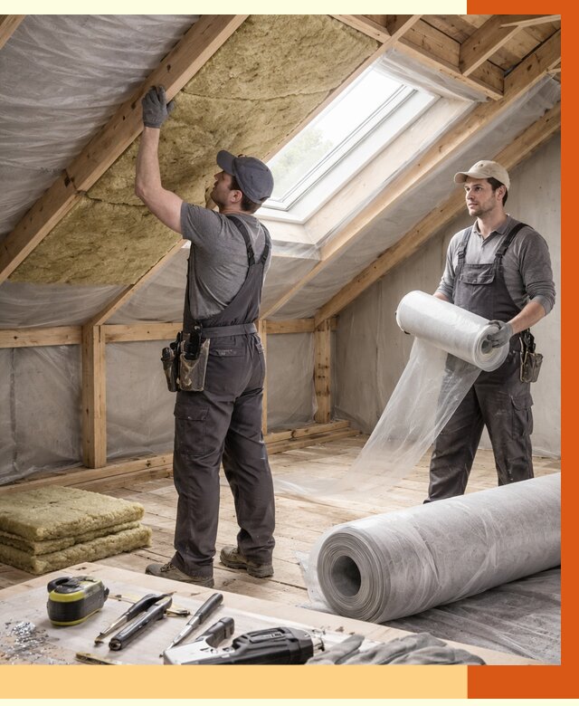 Утепление крыши изнутри мансарды в Сальске от 4271 руб./м² | ТепломастерСлс