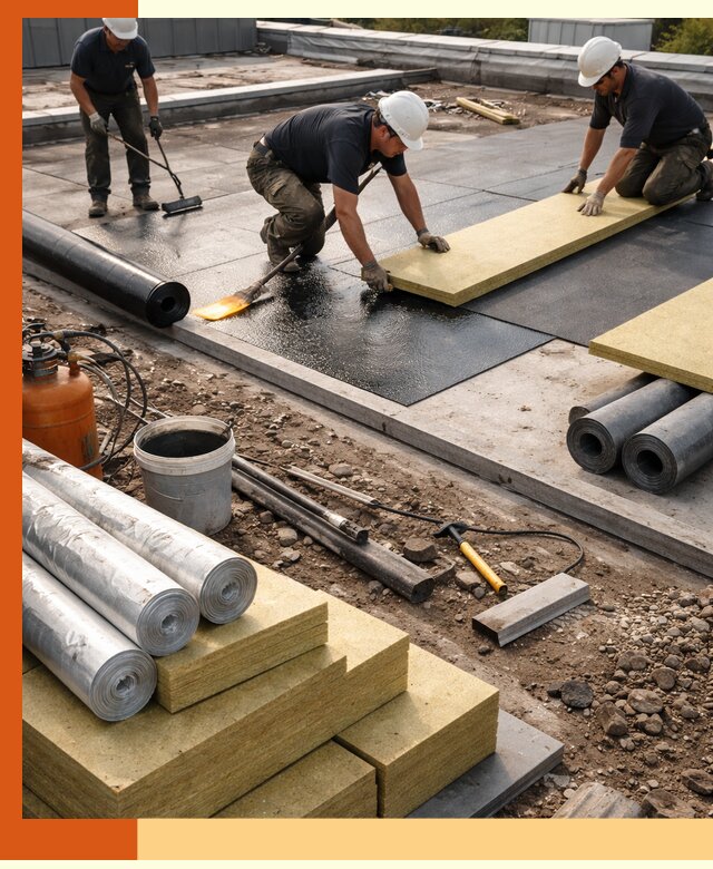 Утепление плоской крыши в Сальске — надежная теплоизоляция и герметизация