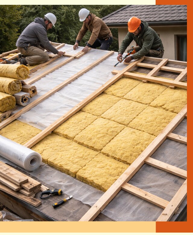 Утепление скатной крыши в Сальске от 1271 руб./м2 под ключ | ТепломастерСлс