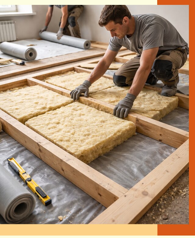 Утепление деревянного пола в Сальске от 1525 руб./м2 под ключ | ТепломастерСлс