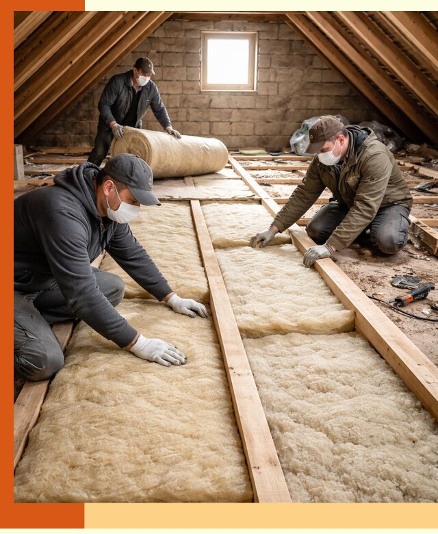 Утепление чердака в Сальске — профессиональная теплоизоляция кровли