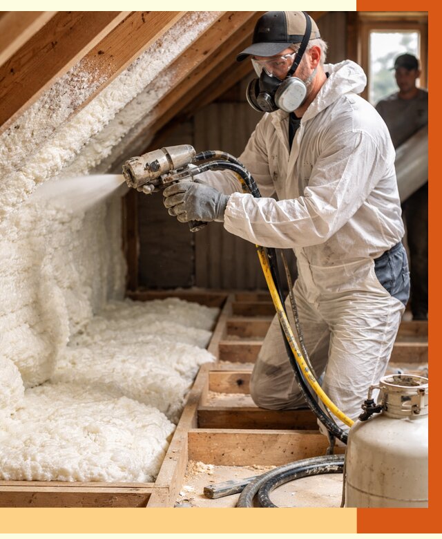 Утепление чердака ППУ в Сальске от 8765 руб./м2 — услуга под ключ | ТепломастерСлс