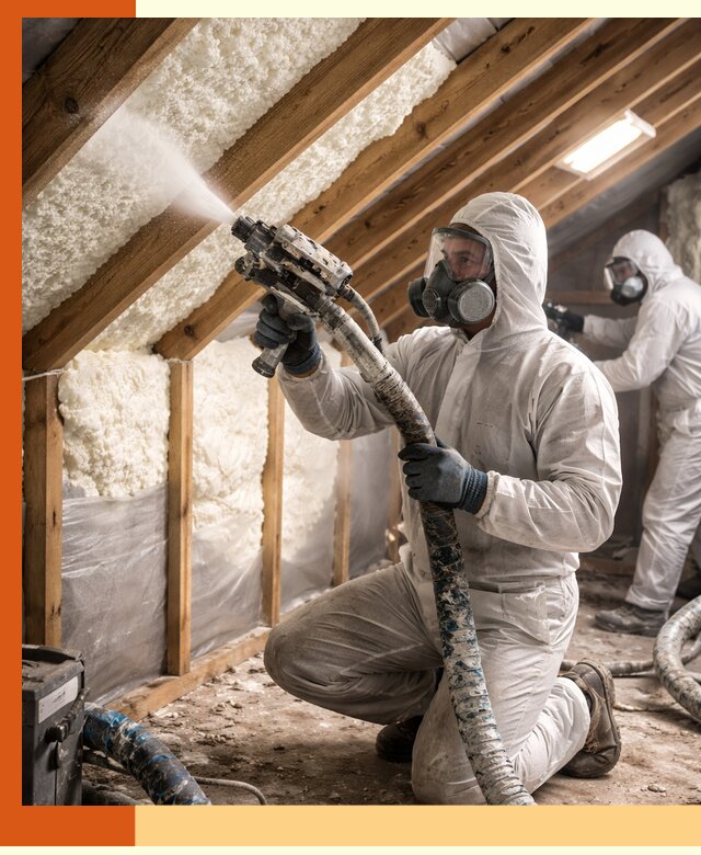 Утепление чердака пенополиуретаном (ППУ) в Сальске