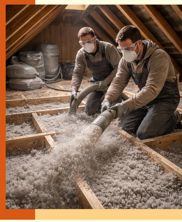 Утепление чердака эковатой в Сальске — быстро и надёжно