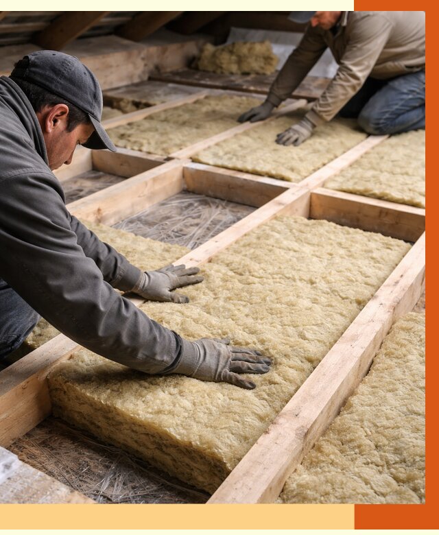 Утепление чердака минватой в Сальске от 3559 руб/м2 под ключ | ТепломастерСлс