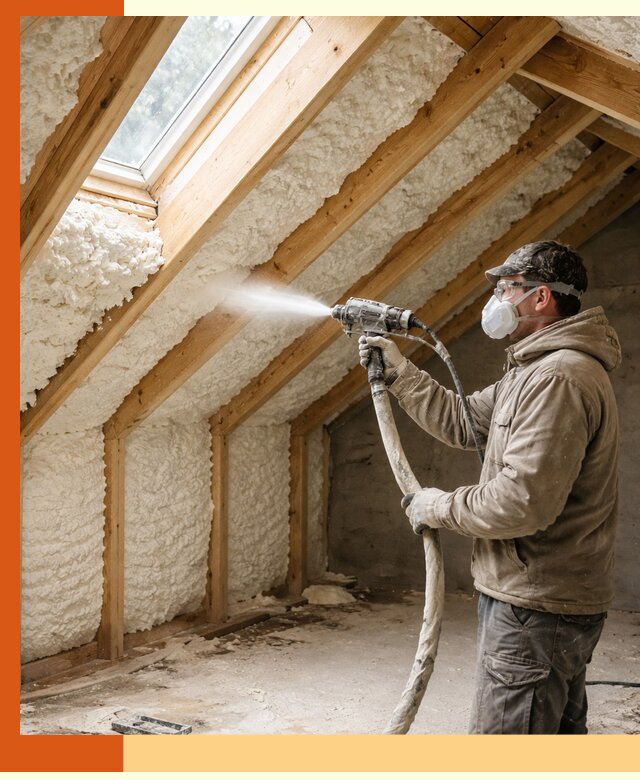 Утепление мансарды ППУ в Сальске быстро и надежно