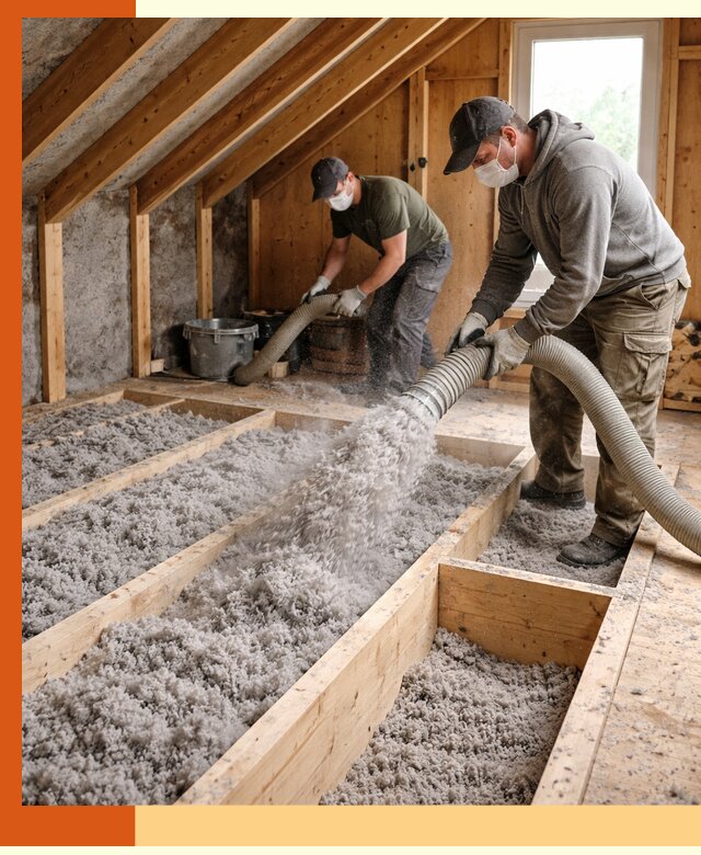 Утепление мансарды эковатой в Сальске с гарантией качества