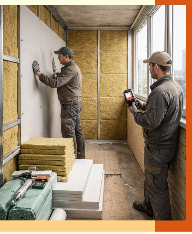 Утепление балкона в Сальске от 4576 руб. под ключ | ТепломастерСлс