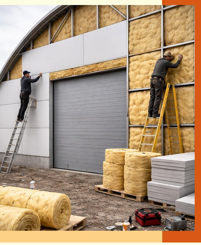 Утепление ангара пенополиуретаном в Сальске от 7321 руб./м² — комплекс от ТепломастерСлс