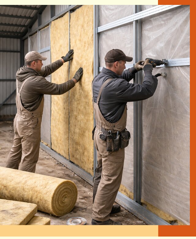 Утепление металлического ангара в Сальске от 4830 руб/м2 — услуги под ключ | ТепломастерСлс