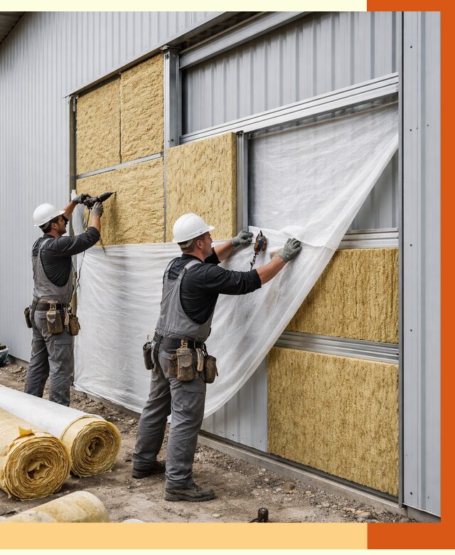 Утепление металлического склада в Сальске от 4576 руб/м2 — комплексное утепление под ключ | ТепломастерСлс