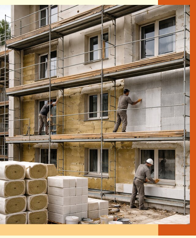 Утепление гостиницы в Сальске от 7321 руб./м2 — комплексно, ППУ, под ключ | ТепломастерСлс