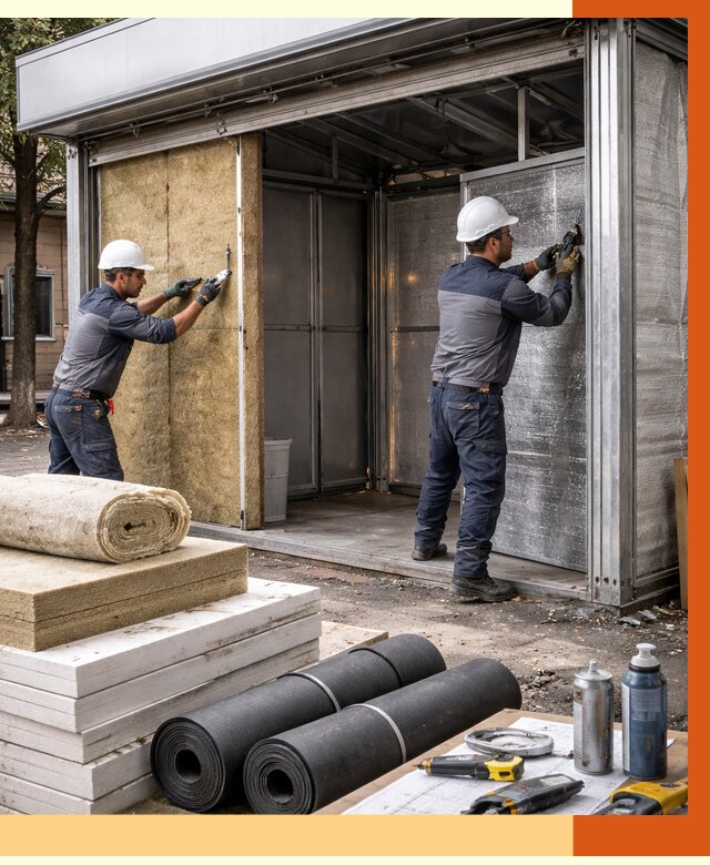 Утепление павильона шаурма в Сальске под ключ от 1220 руб. за м² | ТепломастерСлс