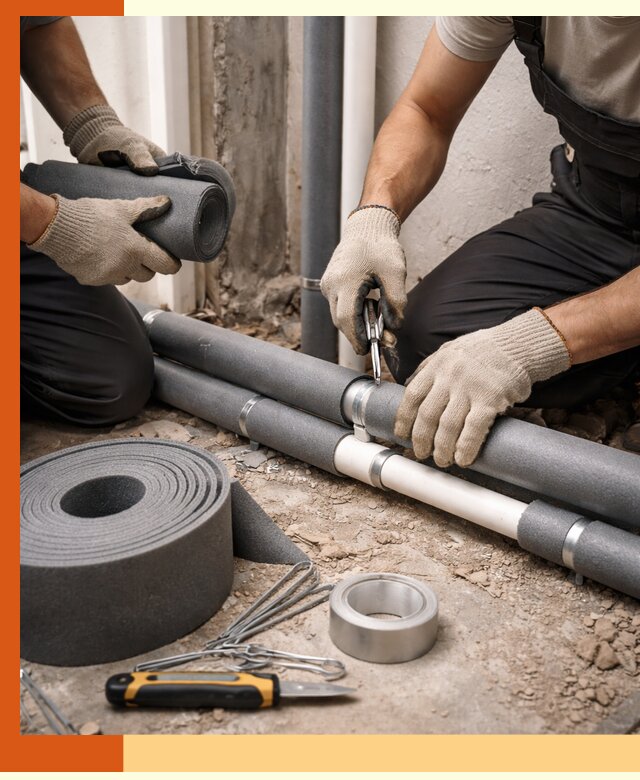 Утепление труб водоснабжения в Сальске — монтаж и защита сети