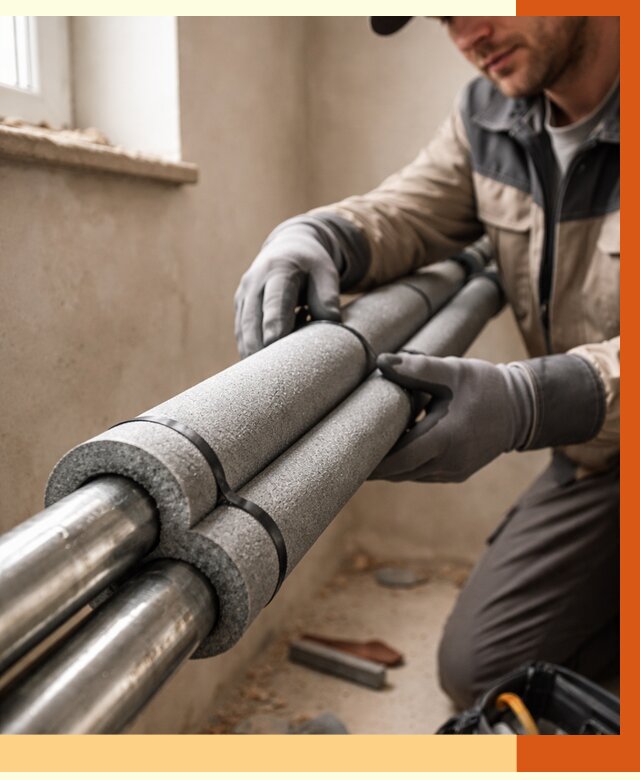 Утепление труб отопления в Сальске от 2898 руб. за м² — услуги под ключ | ТепломастерСлс