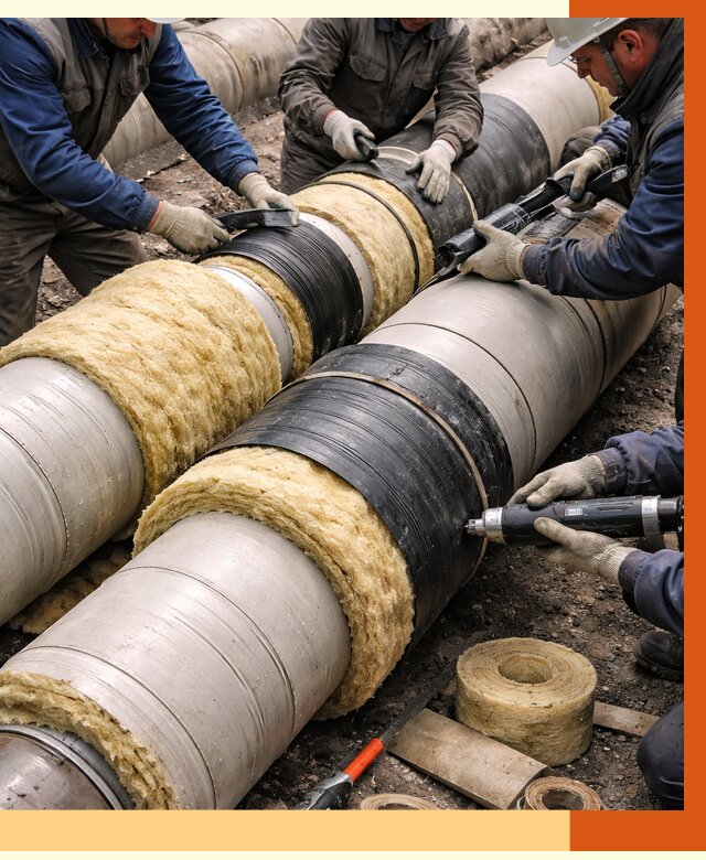 Утепление трубопровода в Сальске под ключ от 1881 руб. — надежно и выгодно | ТепломастерСлс