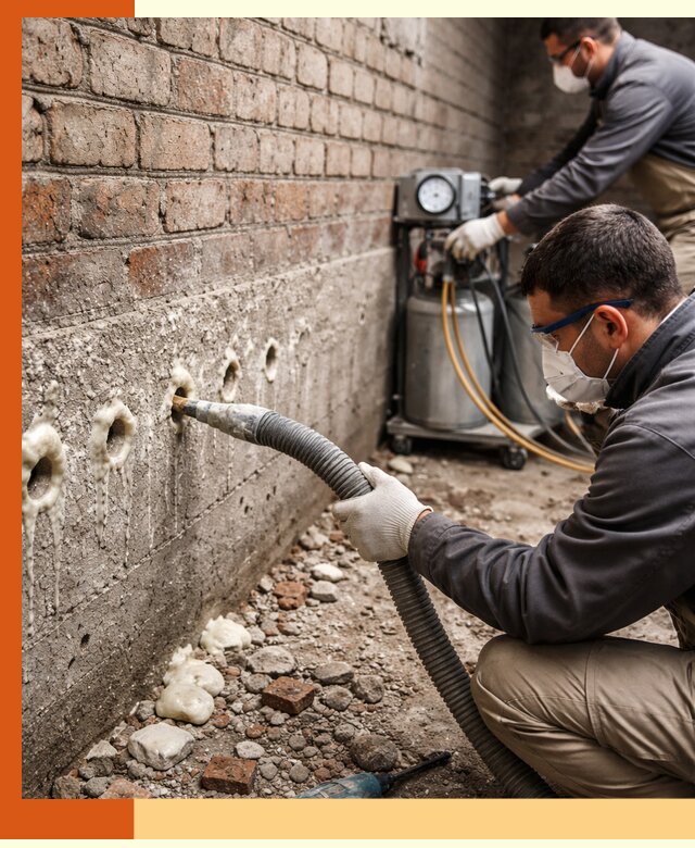Заполнение колодцевой кладки ППУ в Сальске быстро и герметично