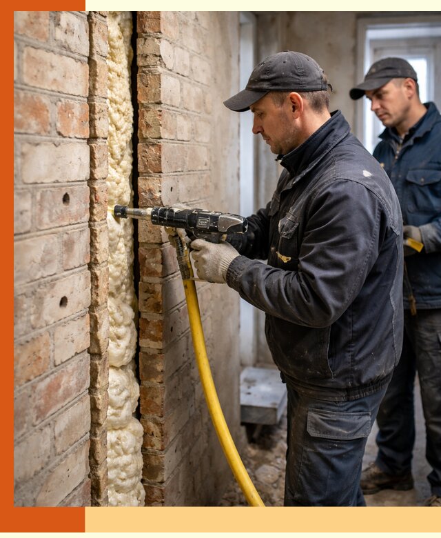 Межстеновое утепление пенополиуретаном в Сальске