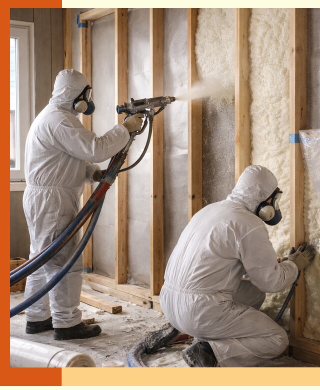 Утепление каркасной стены ППУ в Сальске для домов и коттеджей