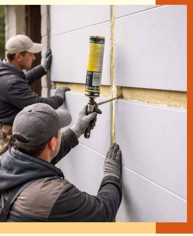 Утепление сэндвич панелей ППУ в Сальске от 4271 руб. за м2 | ТепломастерСлс