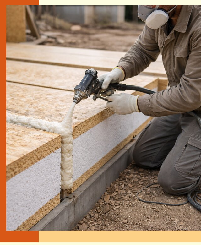 Утепление СИП-панелей пенополиуретаном (ППУ) в Сальске