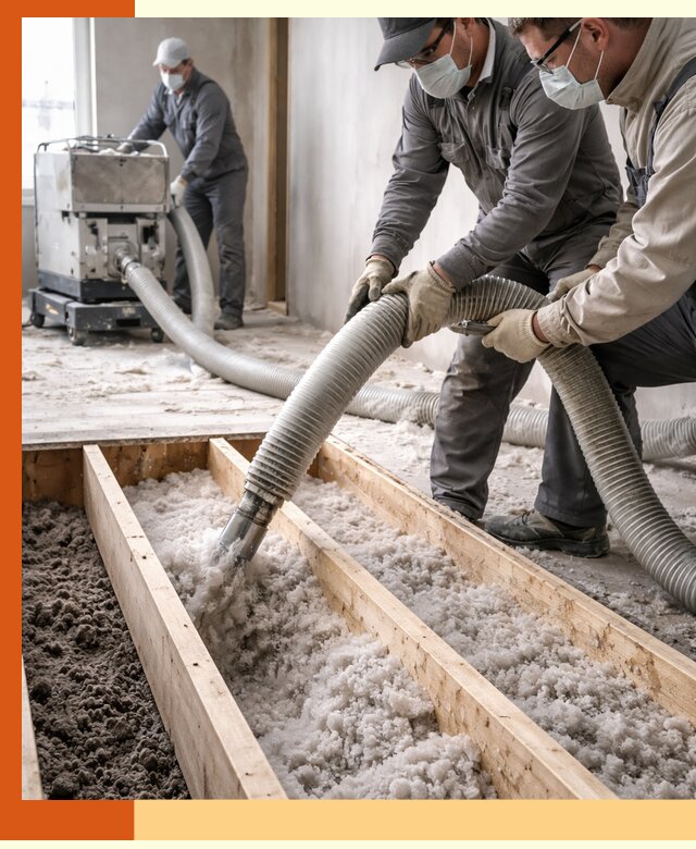 Заполнение полостей межэтажного перекрытия в Сальске эффективно и герметично