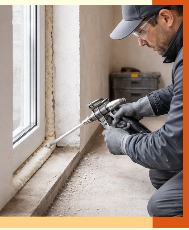 Герметизация стыков ППУ в Сальске от 1678 руб. за м2 — утепление примыканий под ключ | ТепломастерСлс