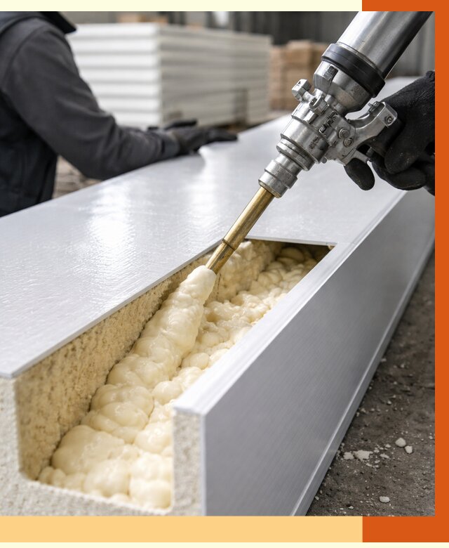 Заполнение пустот холодильных панелей в Сальске от 7626 руб. | ТепломастерСлс