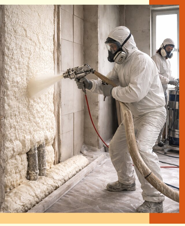 Напыление пенополиуретана в Сальске от 7626 руб./м2 — услуги и монтаж ППУ | ТепломастерСлс