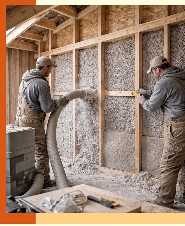 Утепление эковатой стен, потолков и перекрытий в Сальске