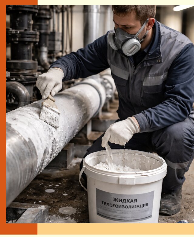 Утепление оборудования жидкой теплоизоляцией в Сальске