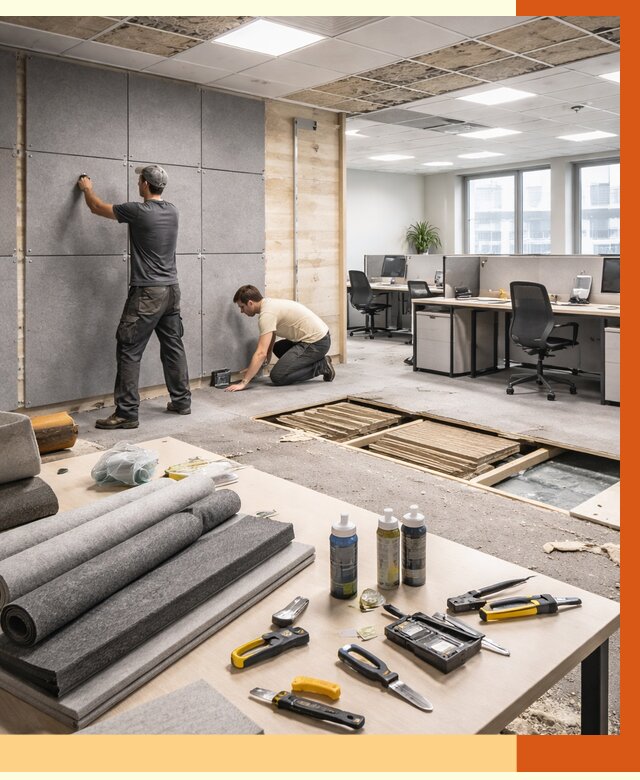 Профессиональная шумоизоляция офиса в Сальске от 6863 руб. за м2 | ТепломастерСлс