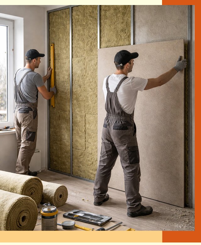 Шумоизоляция стен в Сальске от 4576 руб/м2 — звукоизоляция стен под ключ | ТепломастерСлс