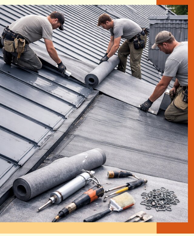 Гидроизоляция металлической кровли полимочевиной в Сальске от 8643 руб. | ТепломастерСлс