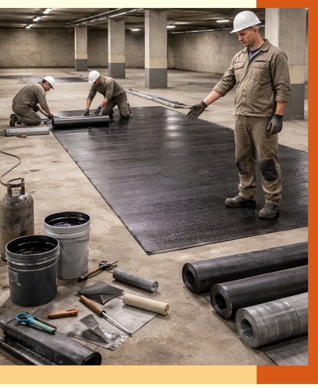 Гидроизоляция паркинга в Сальске от 1220 руб/м² — профессиональная защита | ТепломастерСлс